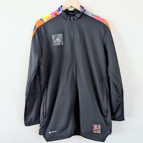 Adidas x Kris Andrew Small Black & Rainbow Tiro Track Jacket Pride L Small Hole - Picture 3 of 12
